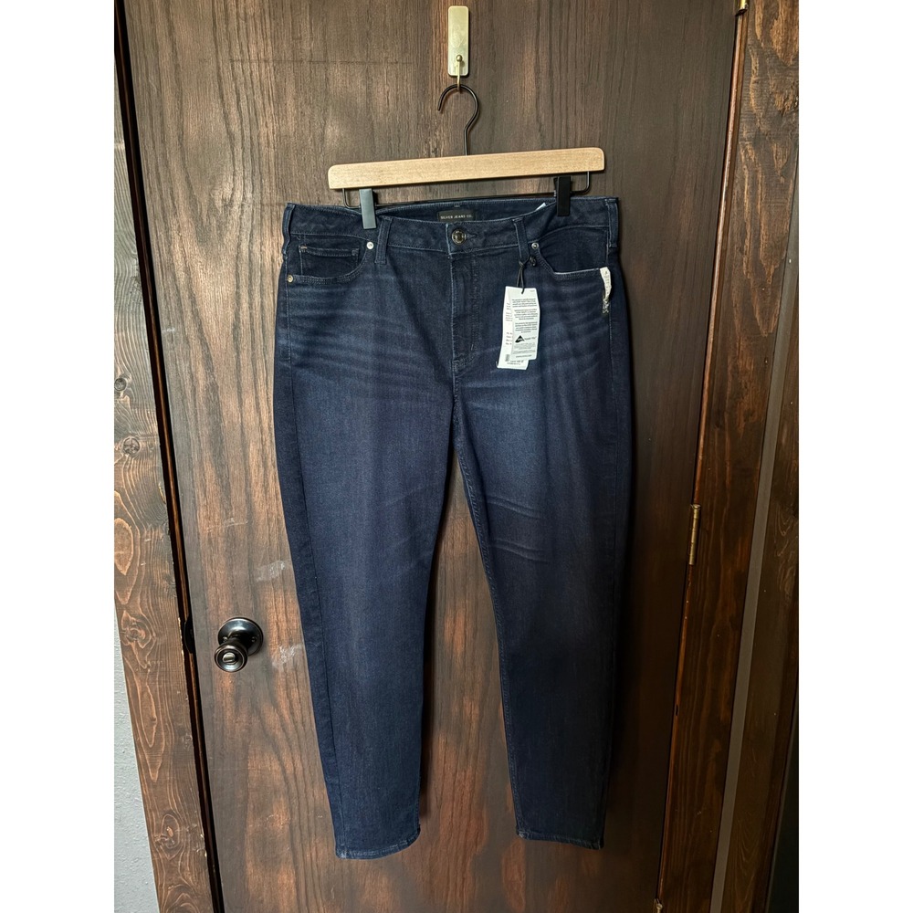 Silver Jeans Co Skinny Indigo Dark Wash Denim Jeans  Size 34x27 New With Tags